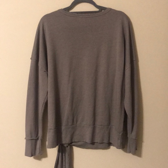 NWOT Distressed Gray Crewneck Sweatshirt - Picture 5 of 5